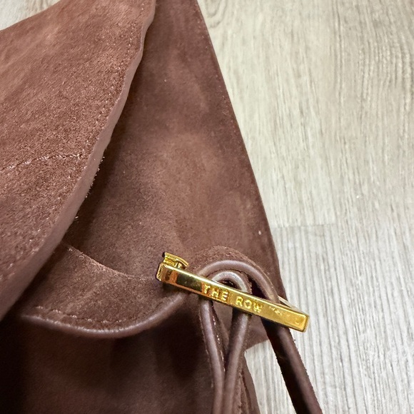 The Row Margaux 15 Suede Tote Bag Brown Made In Italy - Picture 6 of 16